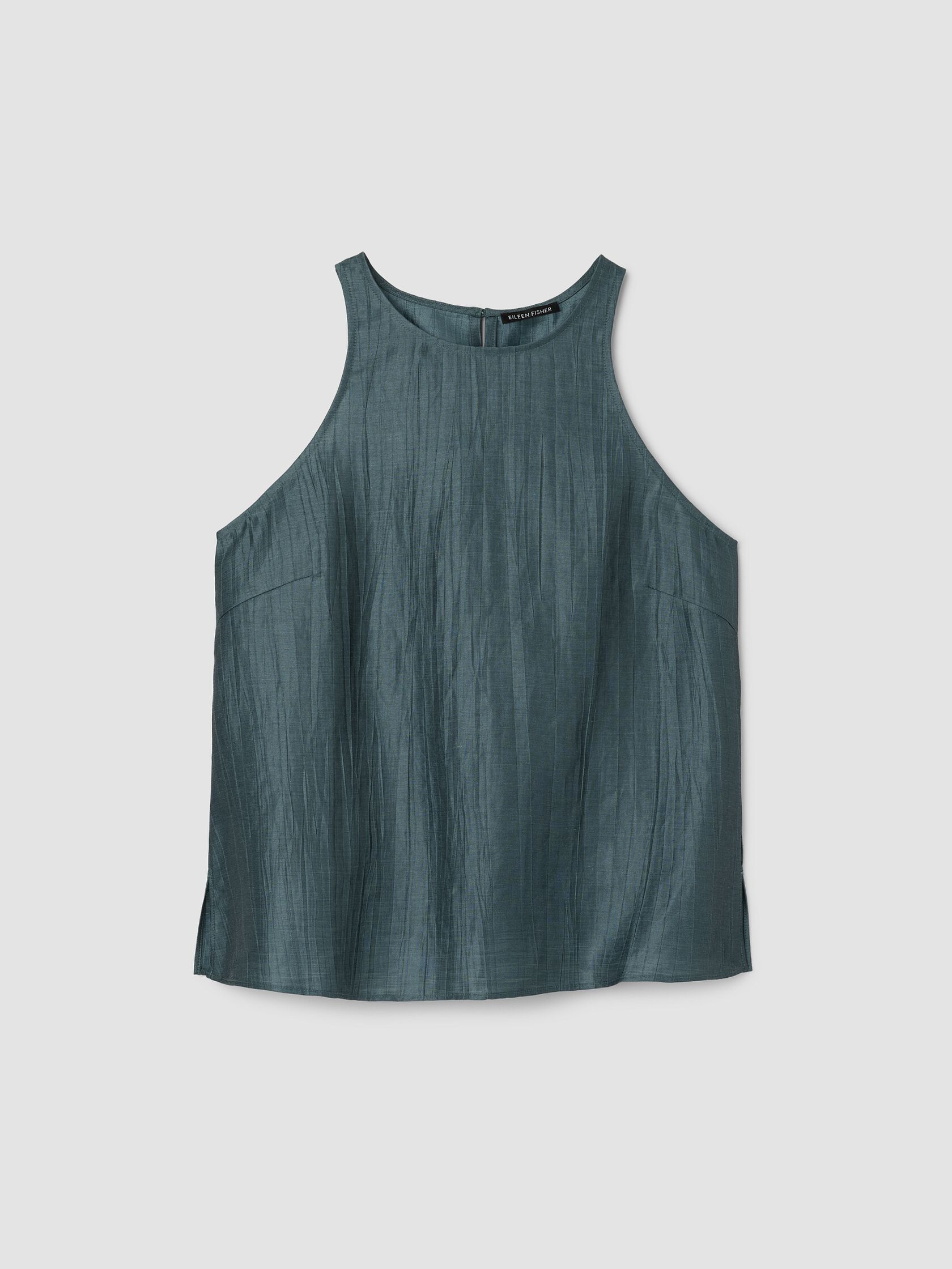Linen Nylon Sheen Halter Neck Top