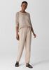 Linen Silk Twill Tapered Pant