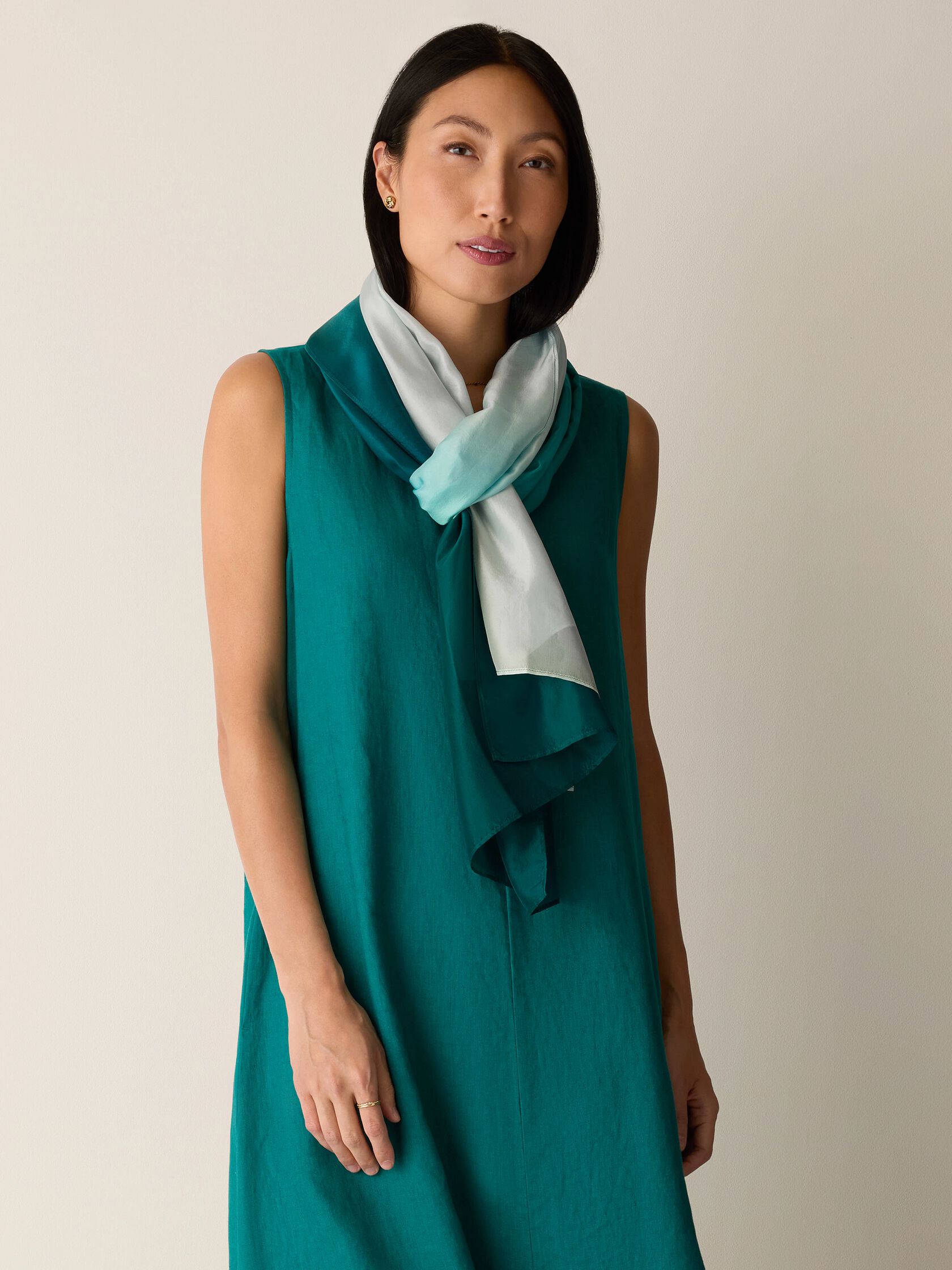 Hand-Dyed Organic Silk Scarf