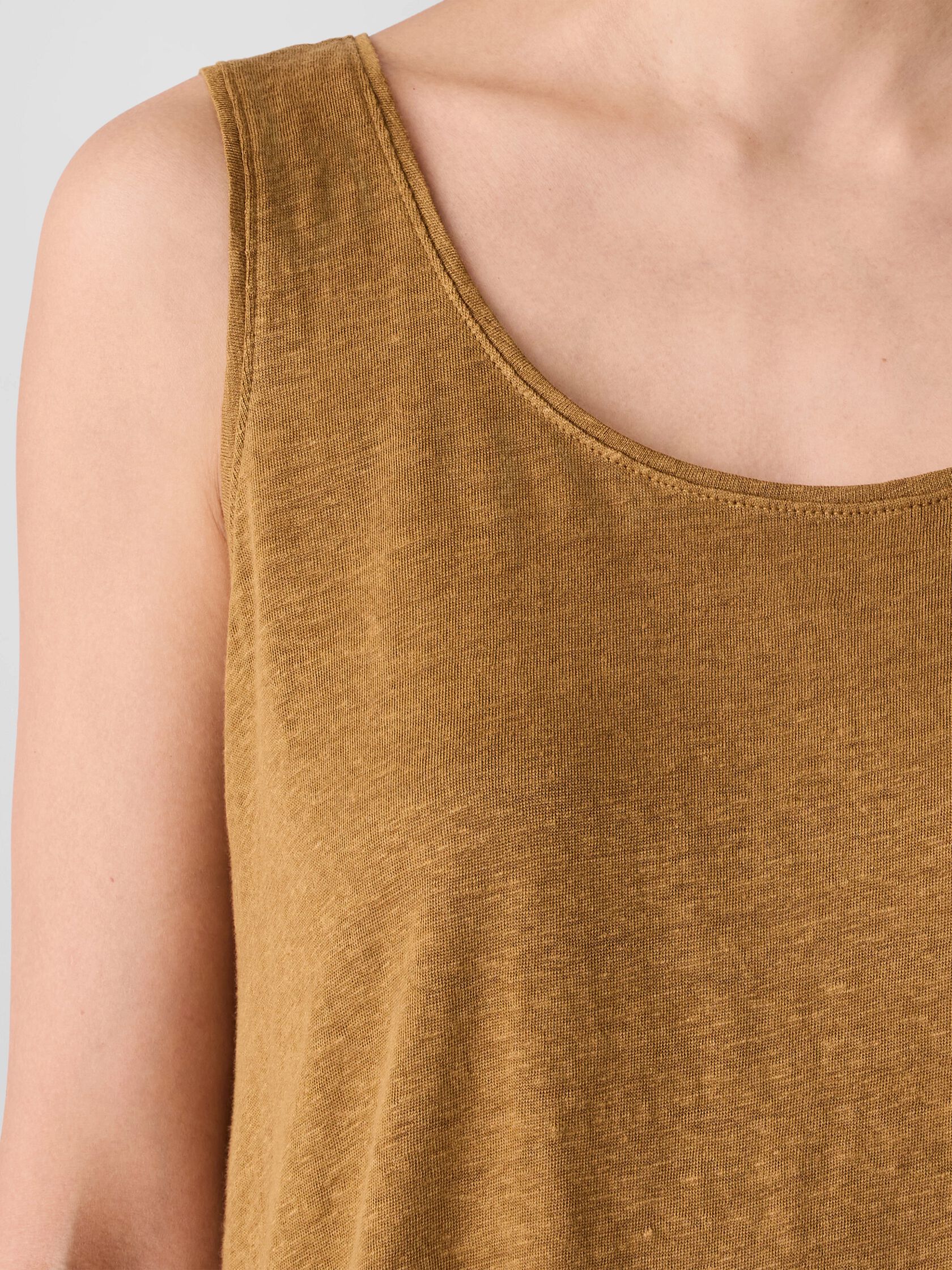 Organic Linen Jersey Scoop Neck Tank