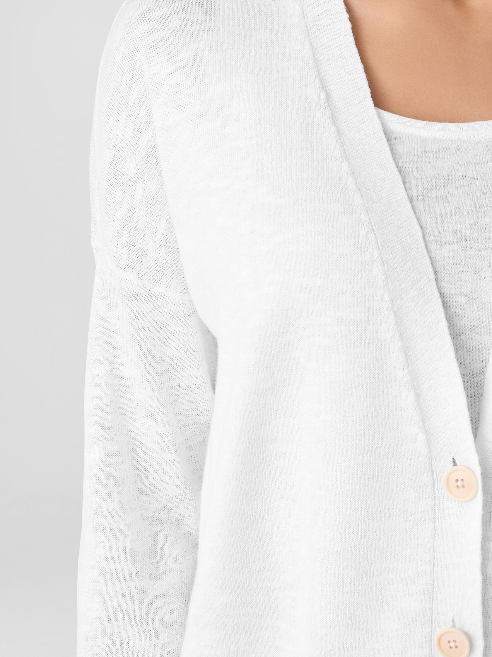 Organic Linen Cotton Slub Cardigan
