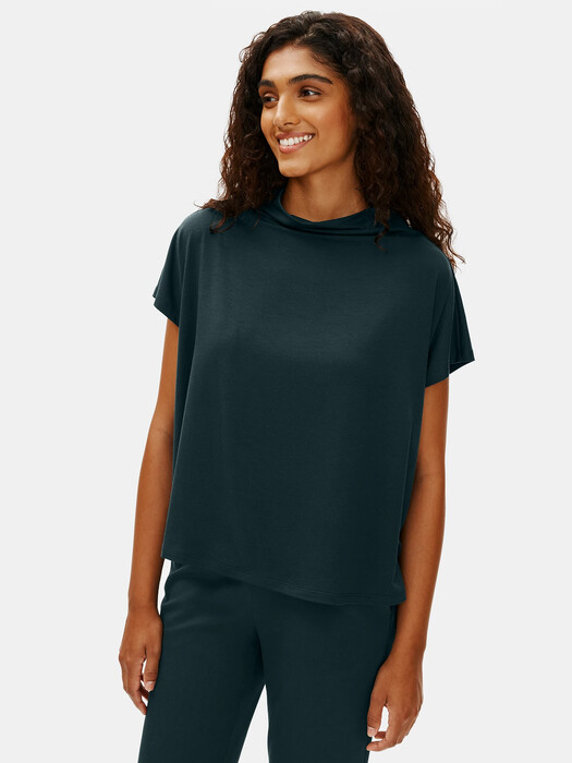 Fine Jersey Funnel Neck Top
