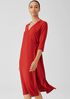 Silk Georgette Crepe Wrap Dress