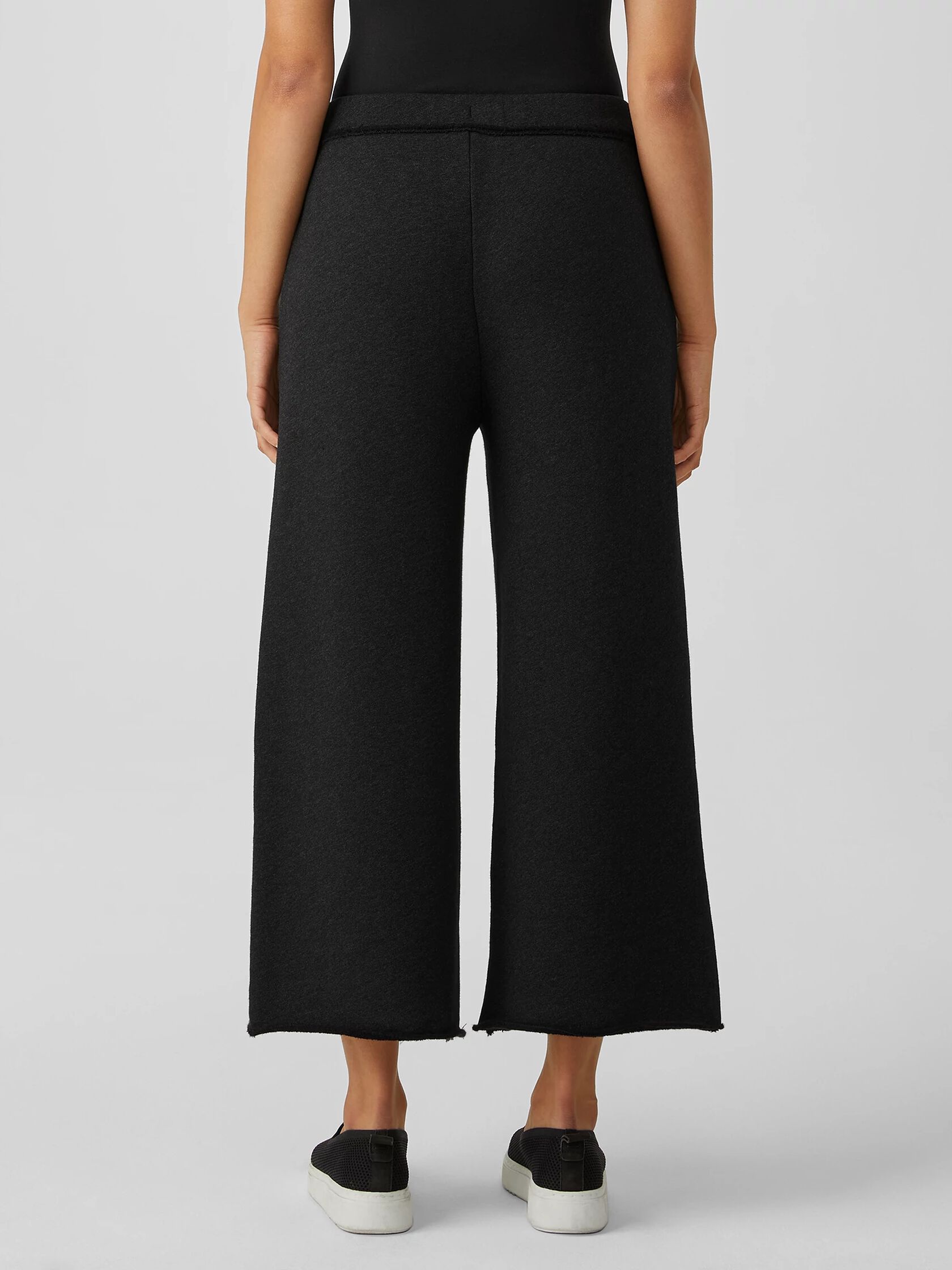 Organic Cotton French Terry WideLeg Pant EILEEN FISHER