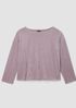 Cozy Velour Knit Bateau Neck Top