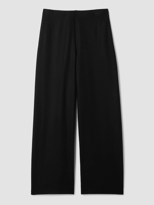 Felted Wool Jersey Wide-Leg Trouser
