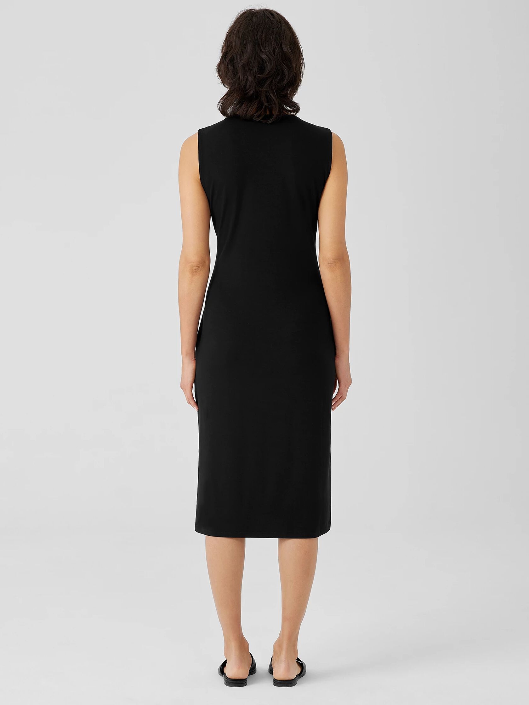 Stretch Jersey Knit Tie-Front Dress