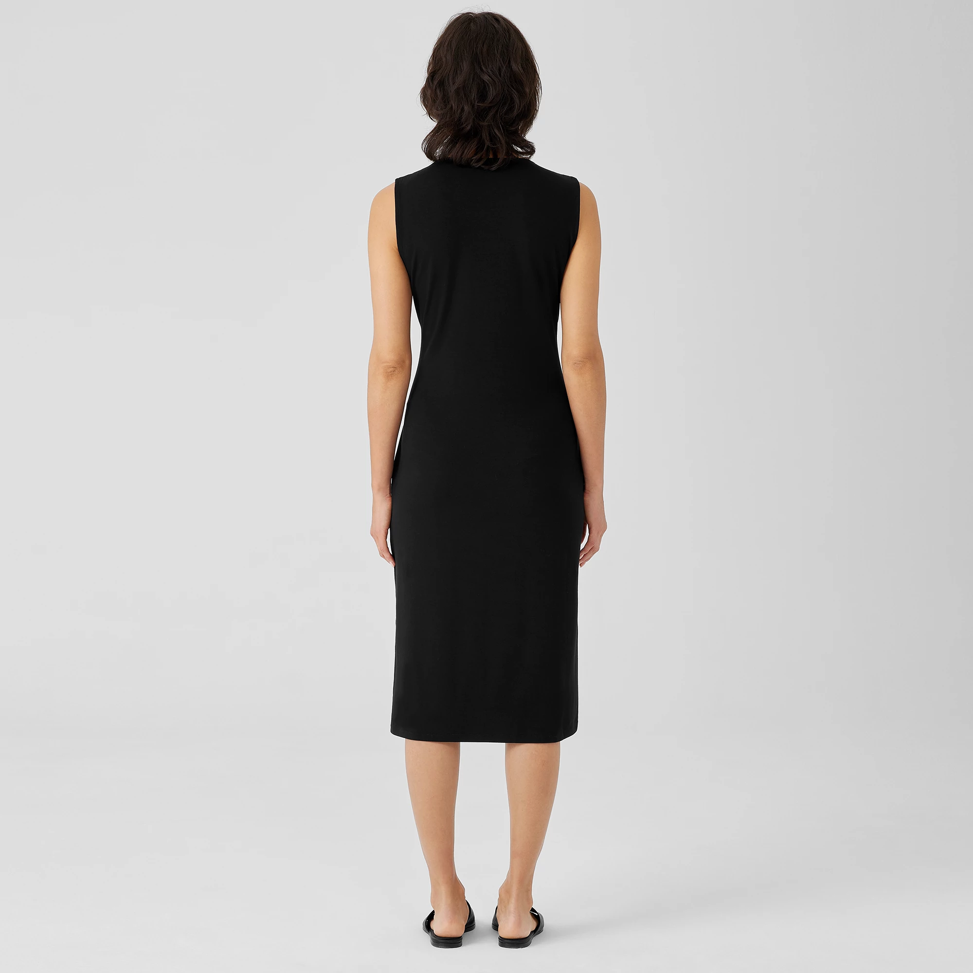 Stretch Jersey Knit Tie-Front Dress 