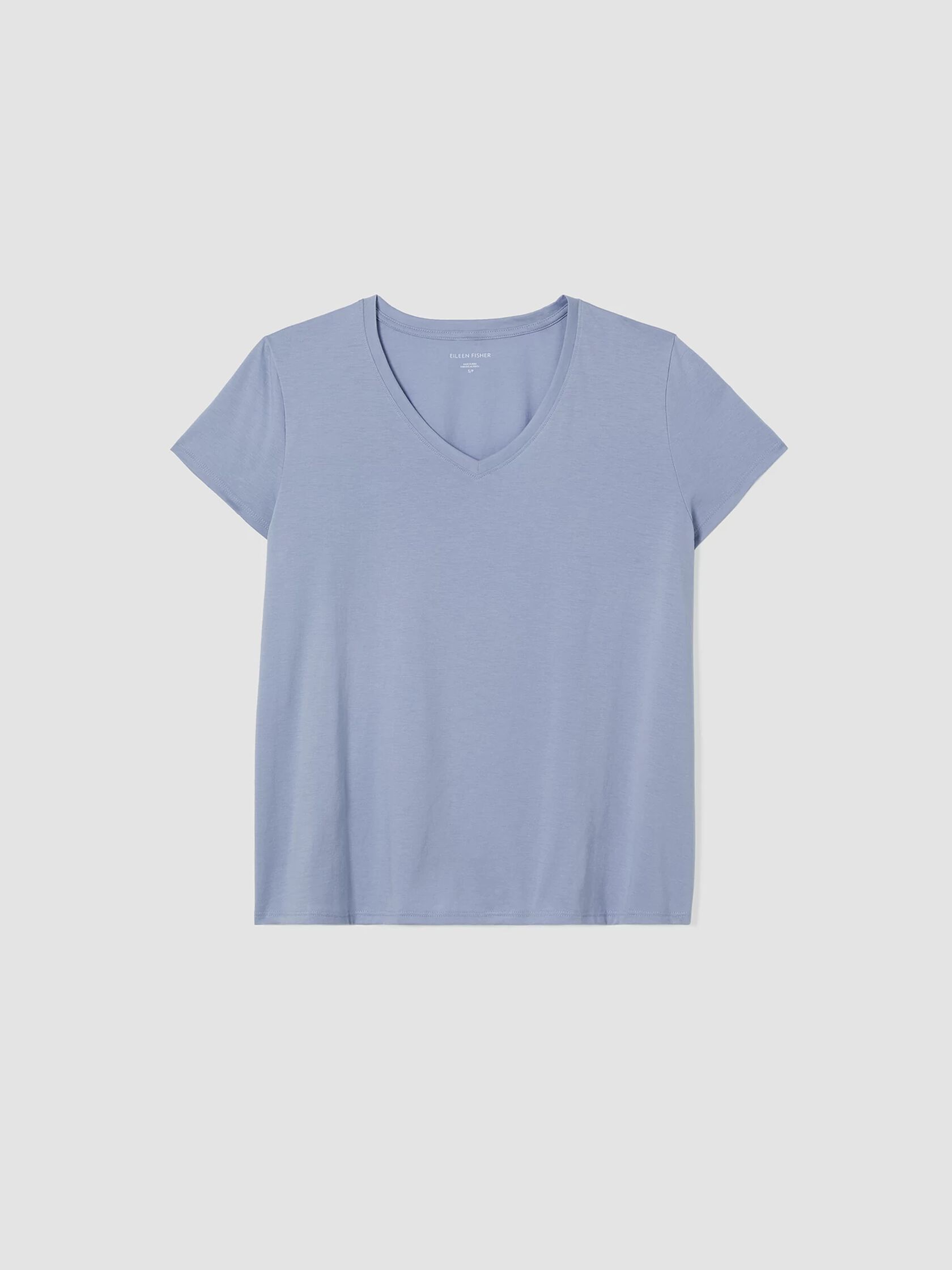 Organic Pima Cotton Jersey V-Neck Tee