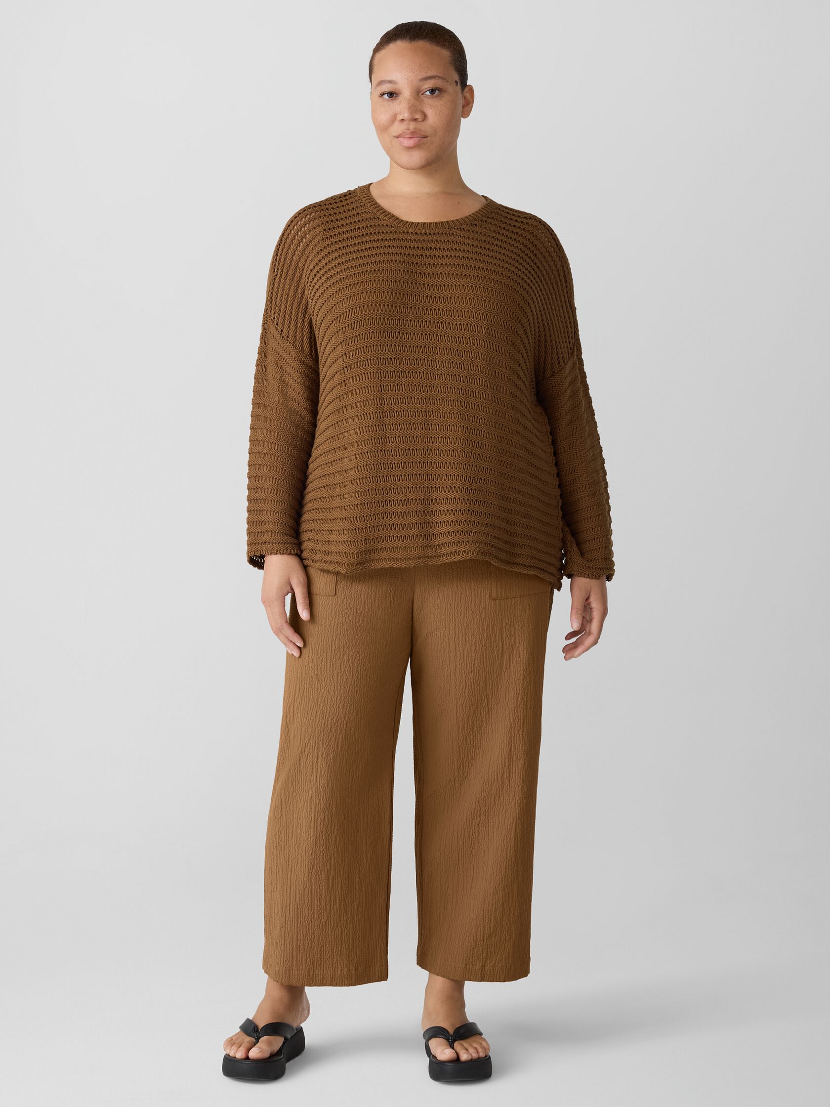 Peruvian Organic Cotton Cord Crew Neck Top