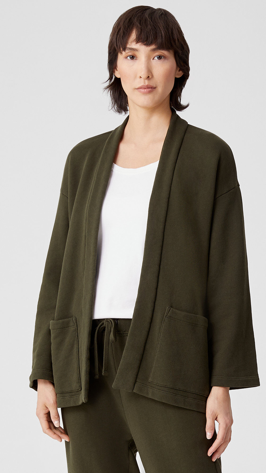 French terry coat outlet