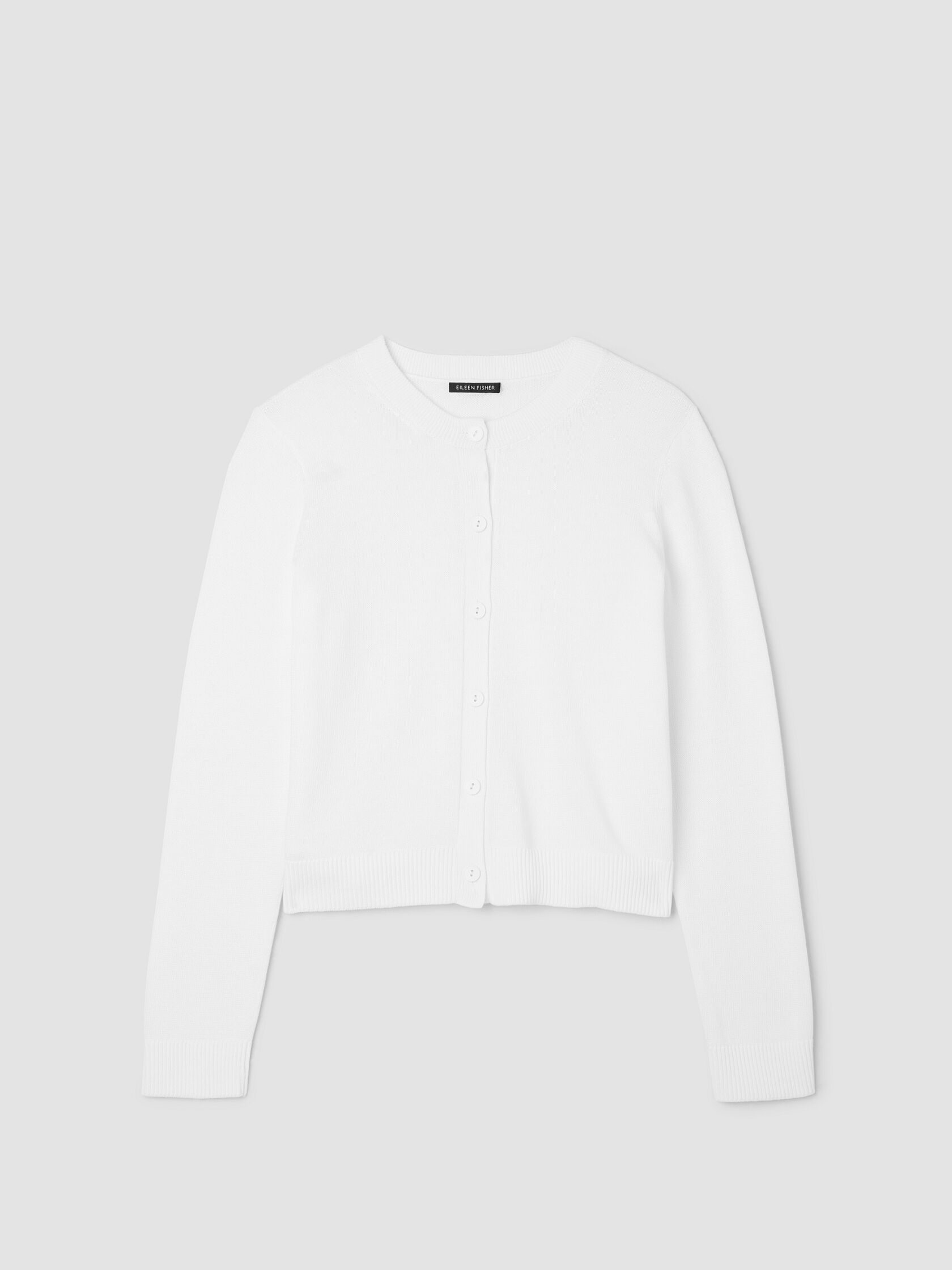 Peruvian Cotton Blend Crew Neck Cardigan