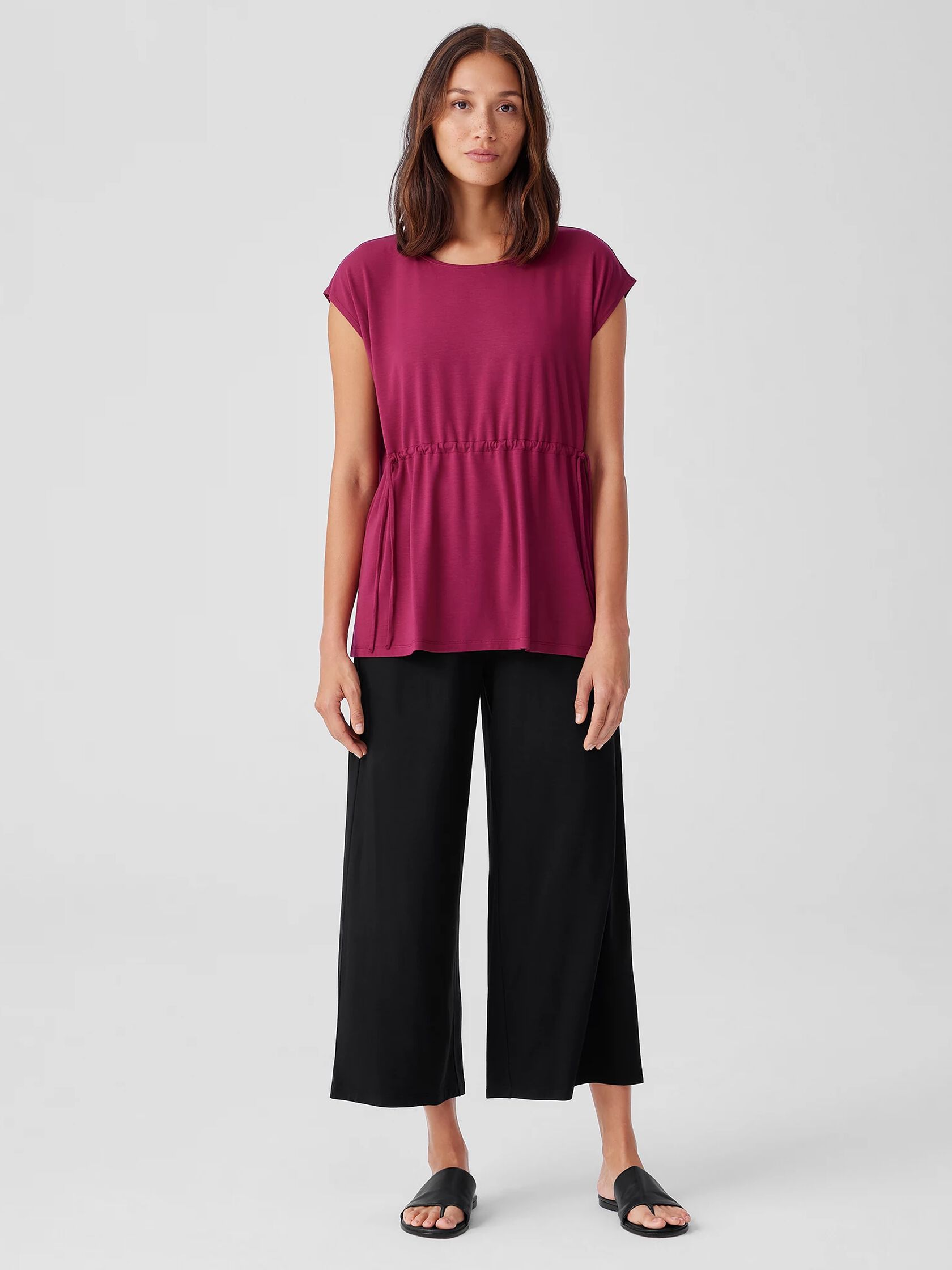 Fine Jersey Jewel Neck Top