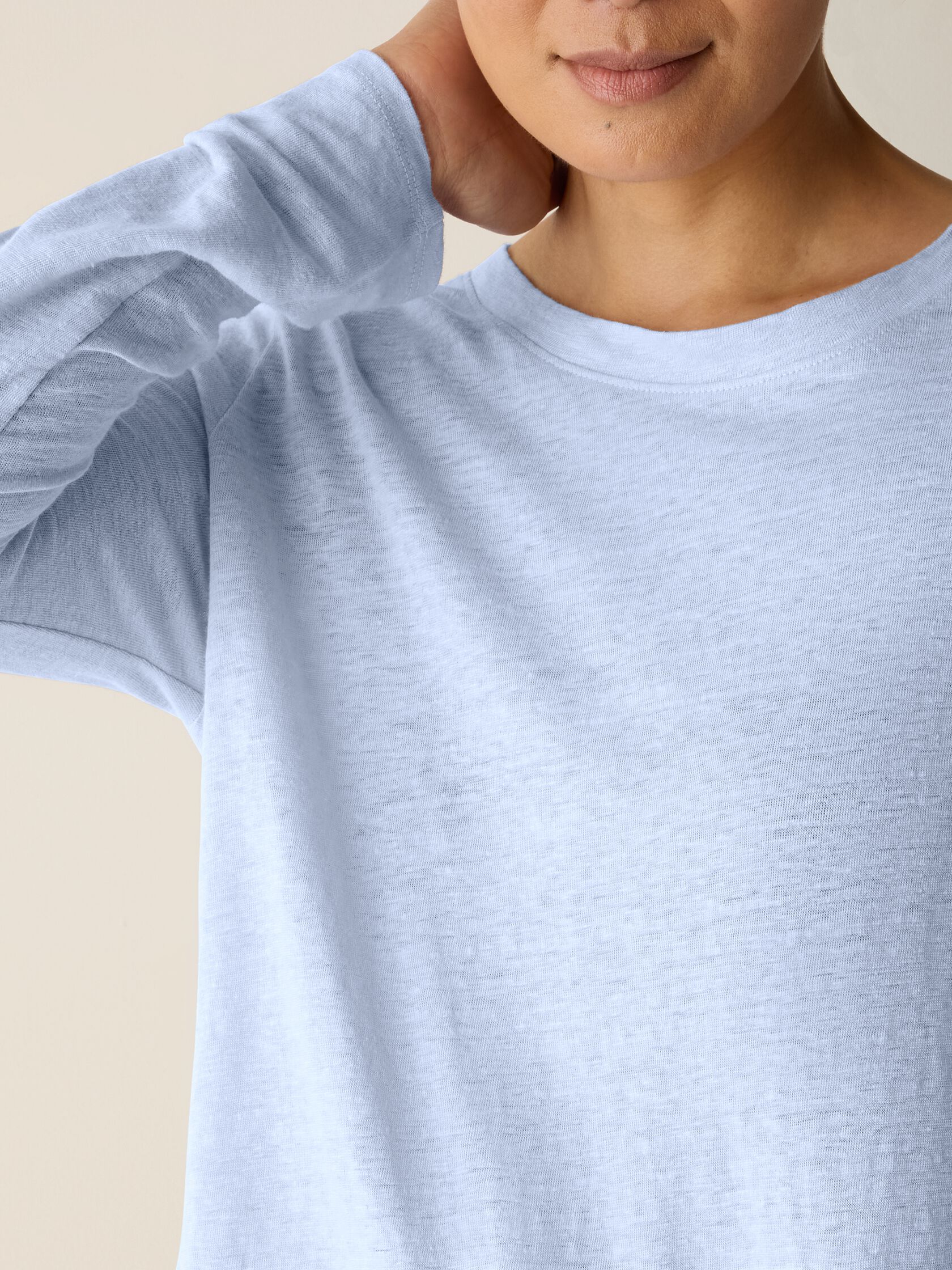 Organic Linen Jersey Long-Sleeve Tee