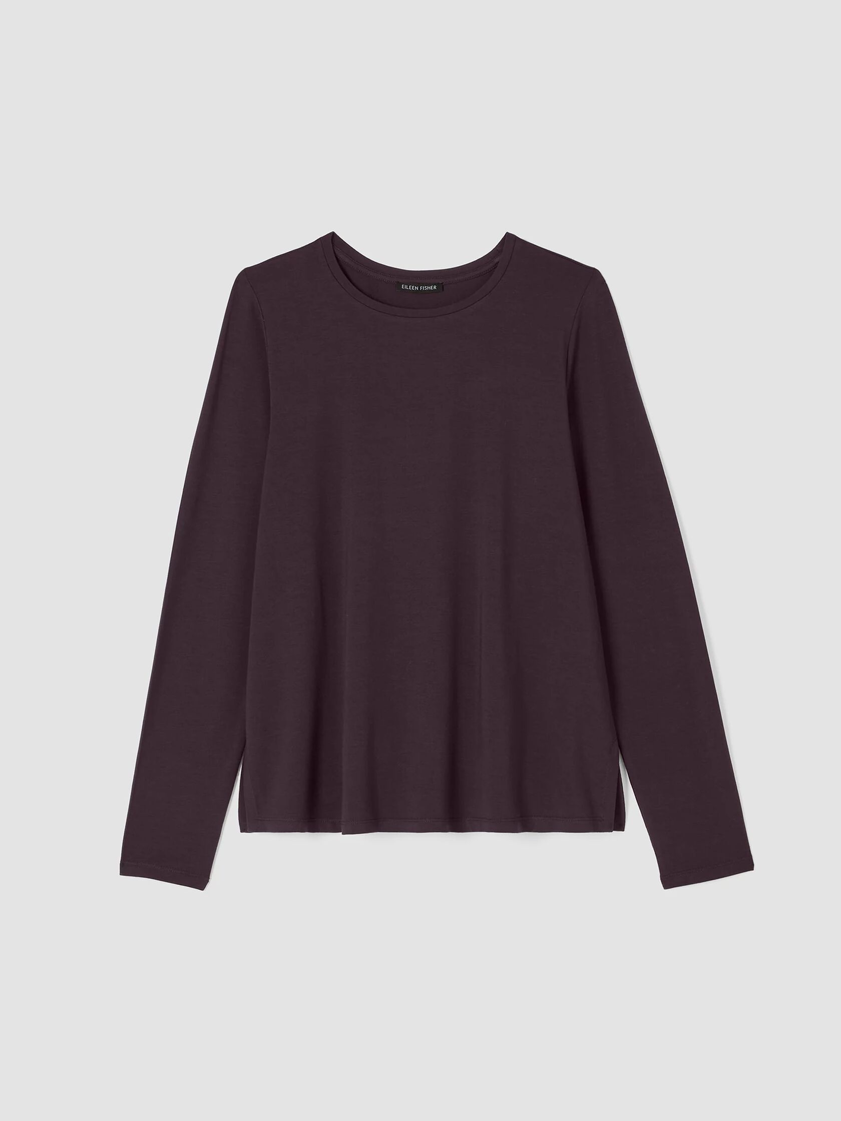 Stretch Jersey Knit Crew Neck Top