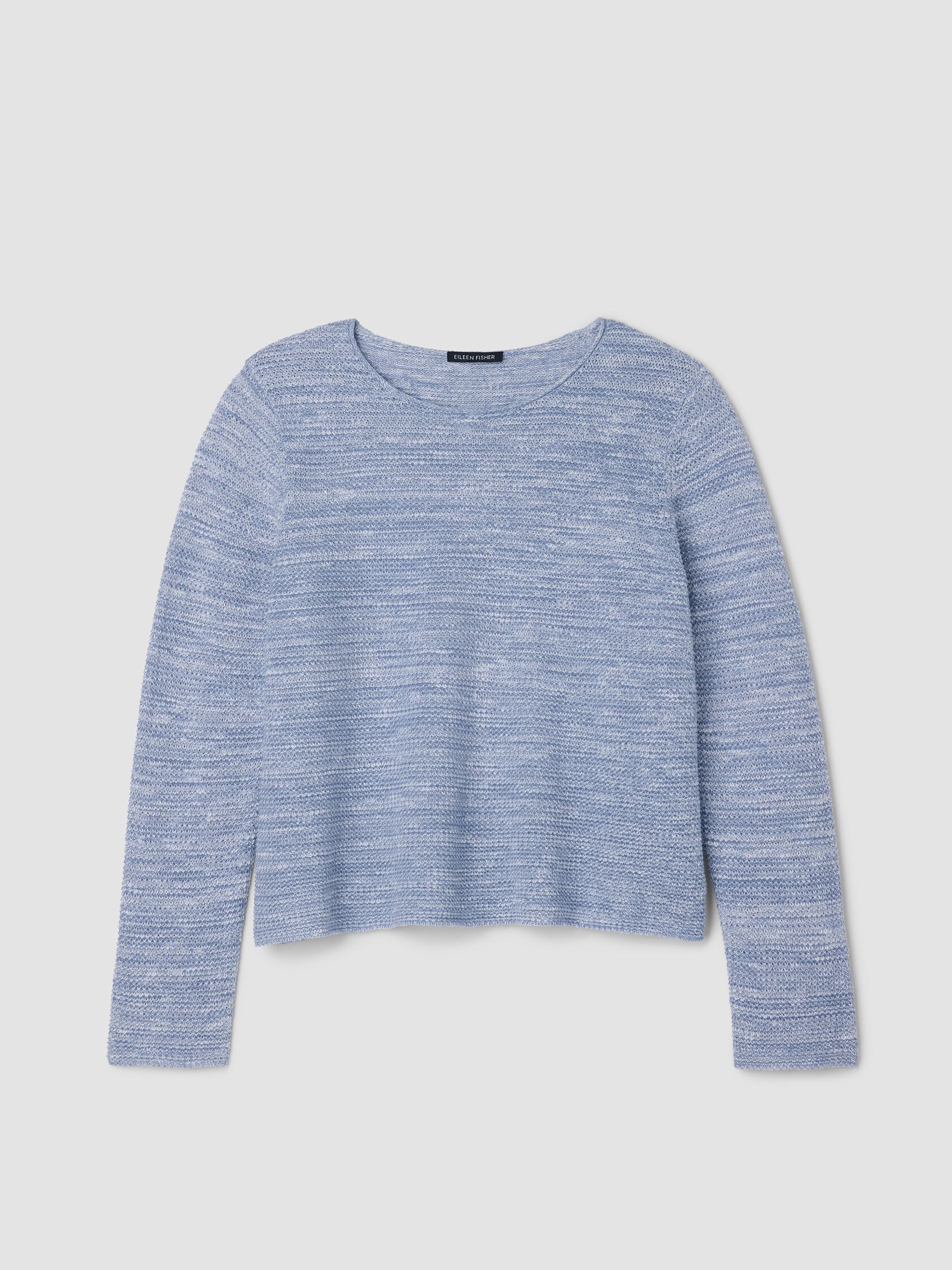 Organic Linen Cotton Slub Crew Neck Top