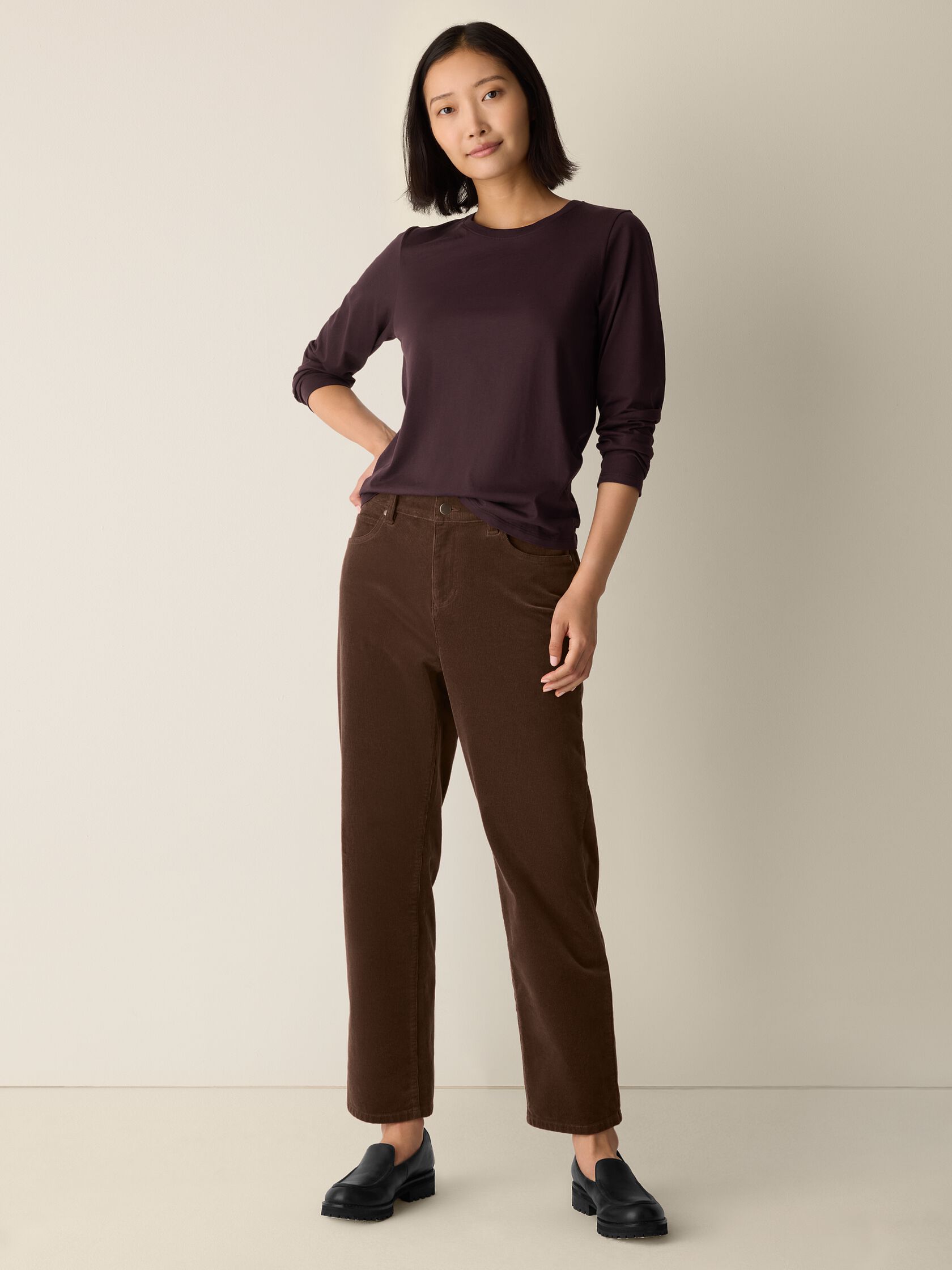 Organic Pima Cotton Jersey Long-Sleeve Tee