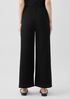 Woven Plissé Wide-Leg Pant