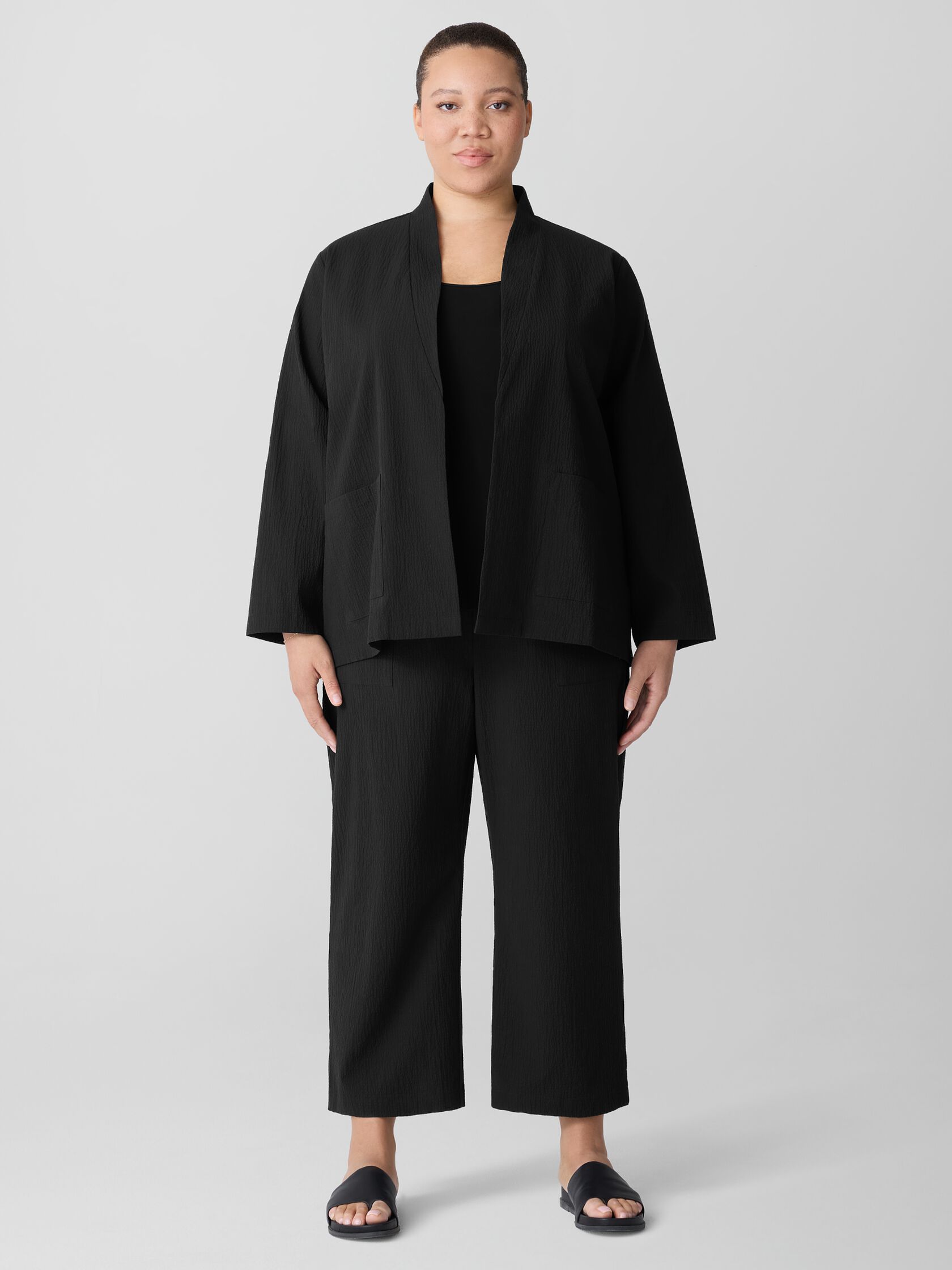 Organic Cotton Pucker Straight Pant