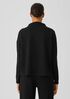 Stretch Jersey Knit Funnel Neck Top