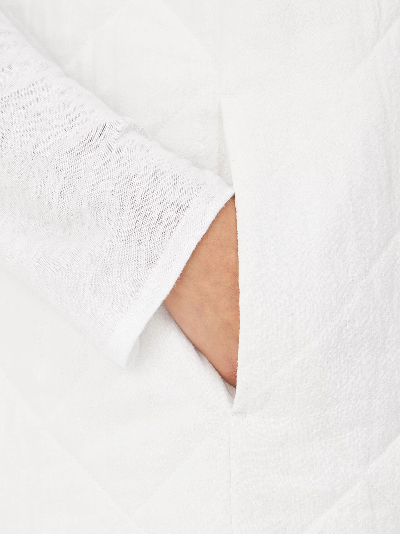 Organic Linen Cotton Crepe Quilted Vest