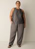 Linen Sheen Halter Neck Top