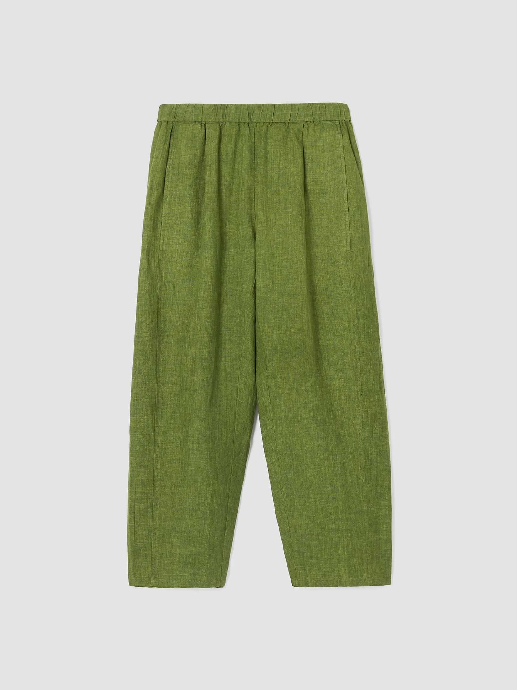 Washed Organic Linen Delave Lantern Pant