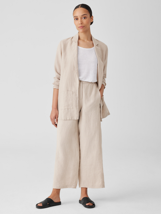 Organic Linen Long Blazer