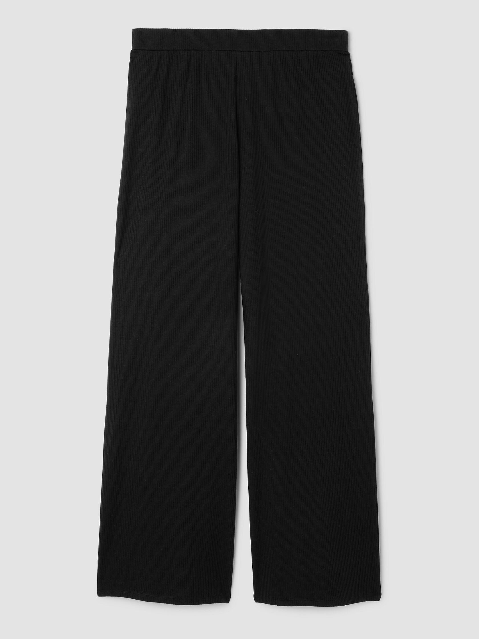 Ribbed Knit Wide-Leg Pant