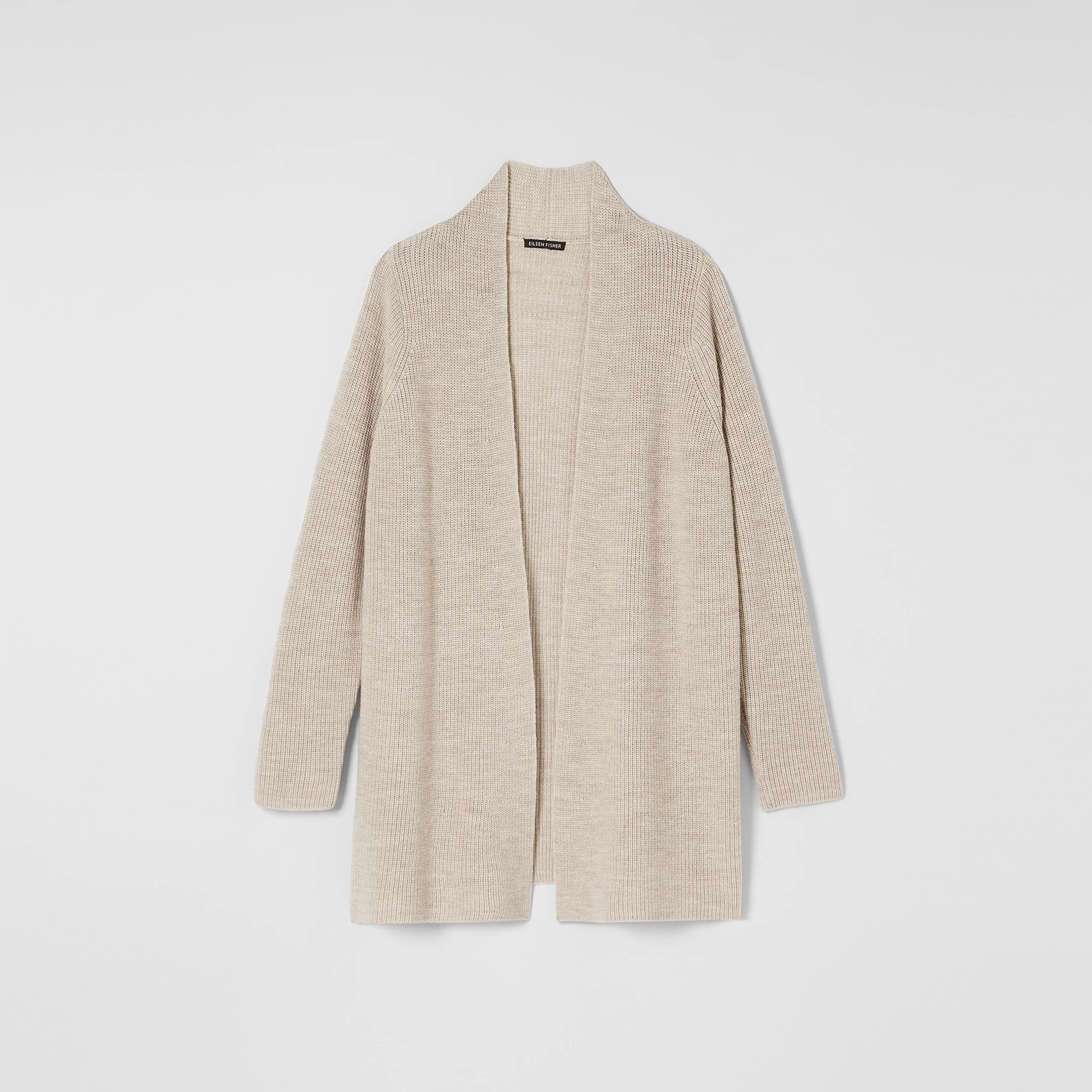 EILEEN FISHER Longline Wool Cardigan 