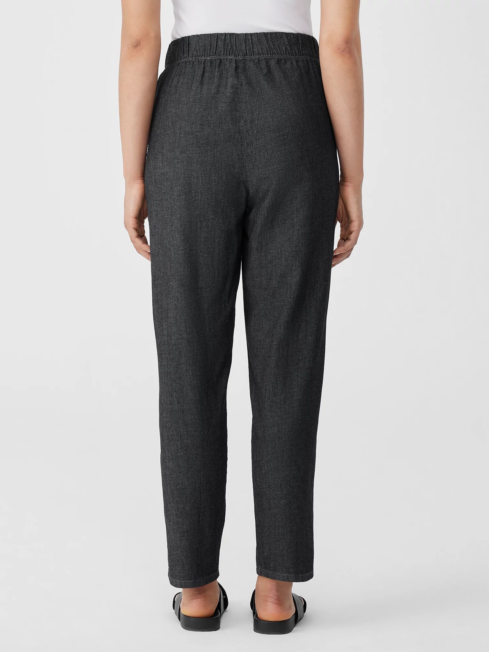 Airy Organic Cotton Twill Tapered Pant | EILEEN FISHER