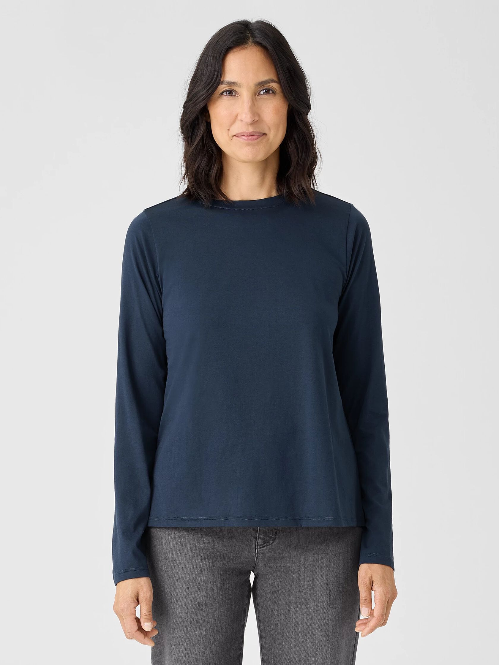 Organic Pima Cotton Jersey Long-Sleeve Tee