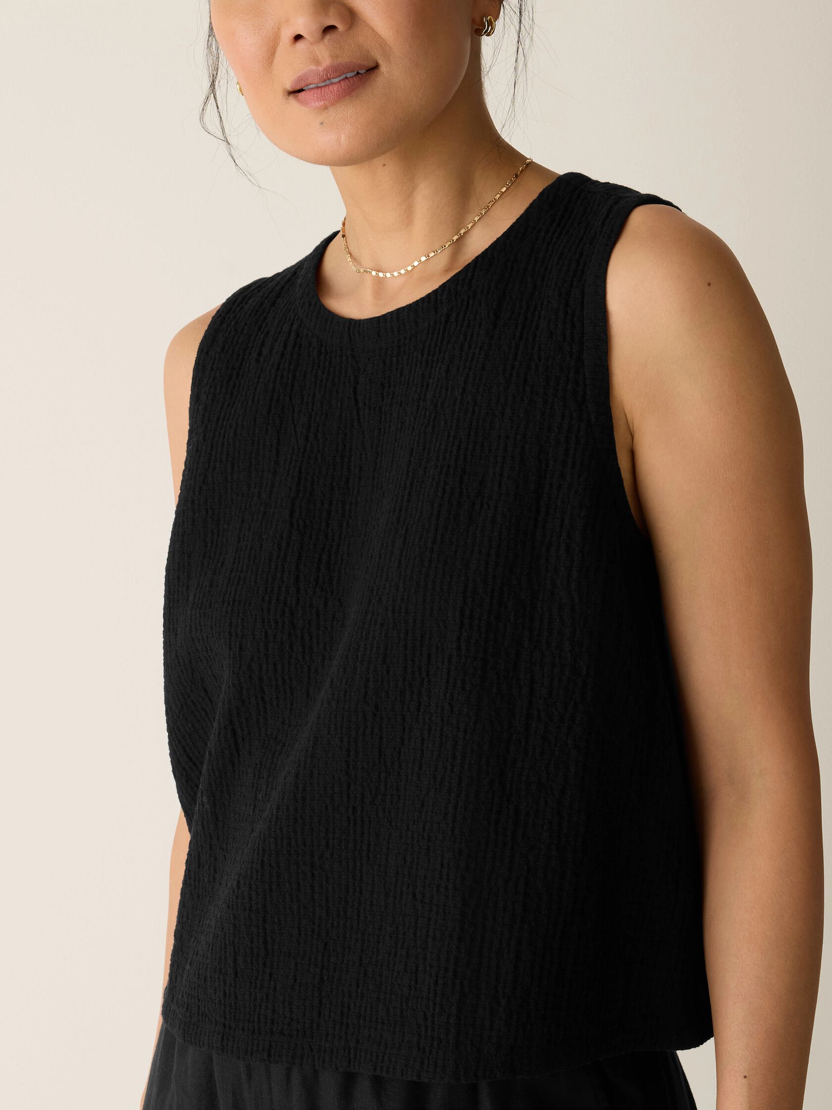 Organic Cotton Doubleweave Round Neck Tank