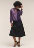 Stretch Silk Charmeuse Wrap Top
