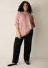 Organic Cotton Fluff Crew Neck Long Top