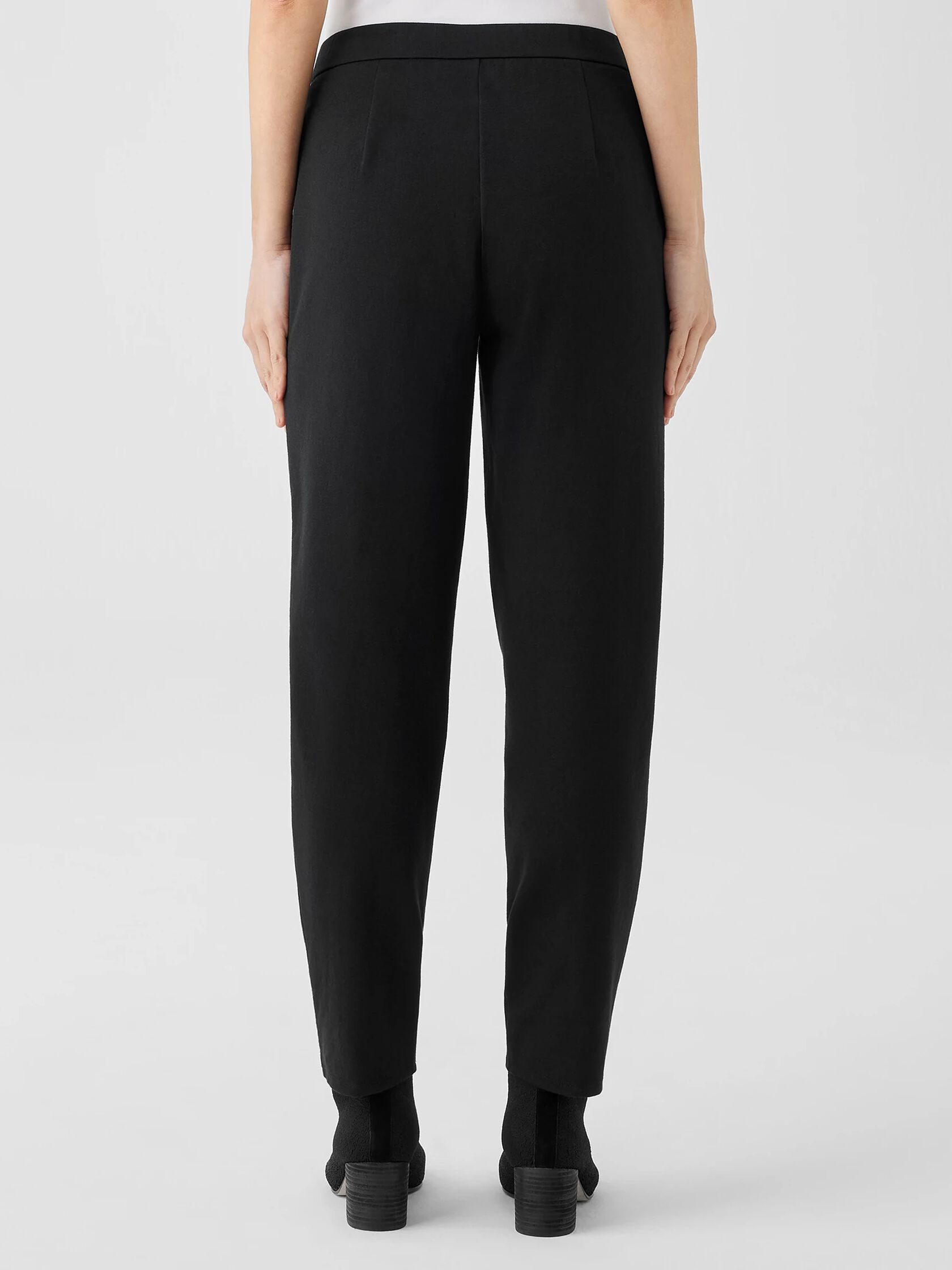 Cotton Blend Ponte Tapered Pant