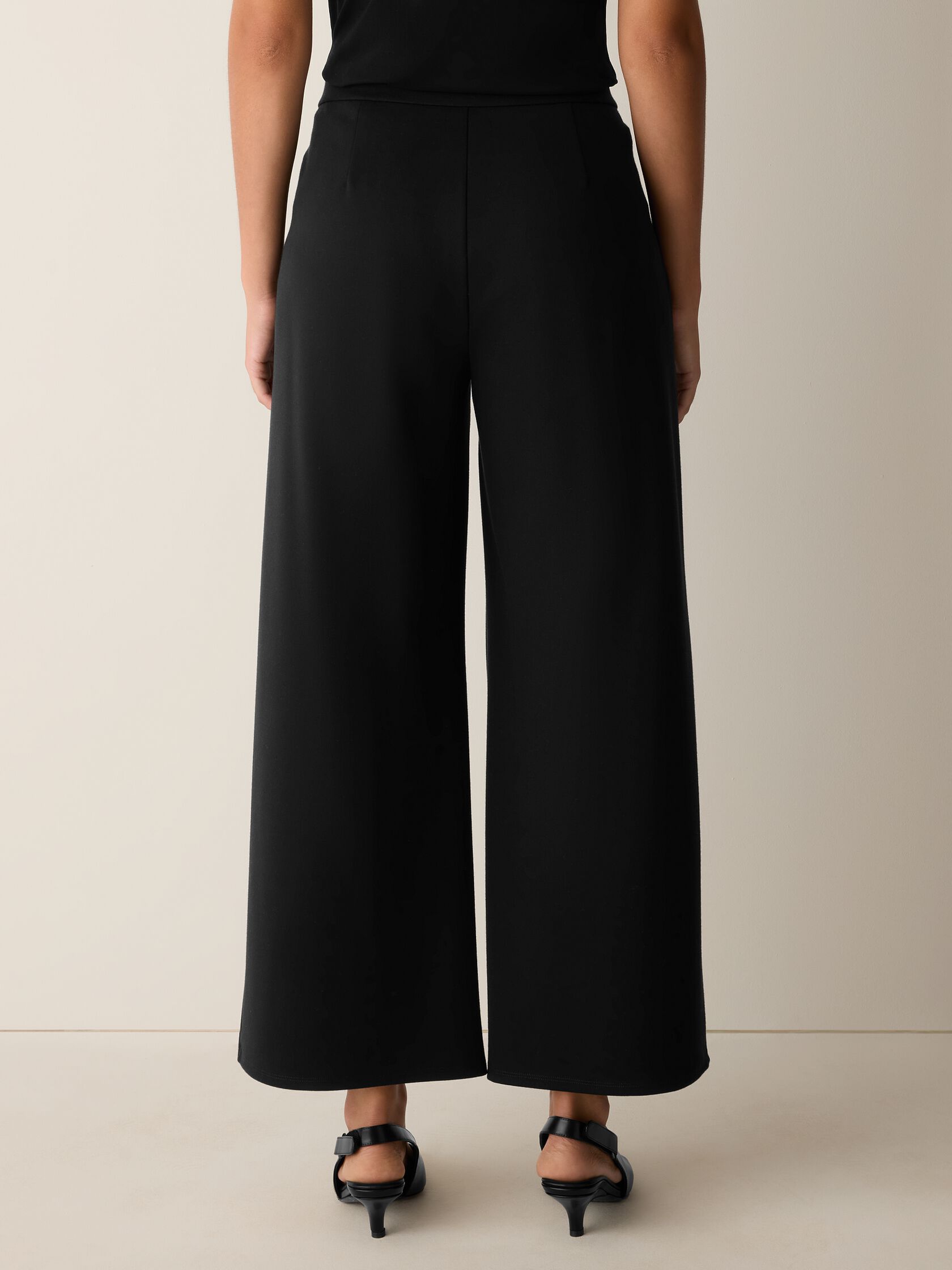 Lightweight Ponte Wide-Leg Pant