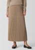 Woven Wool Silk A-Line Skirt