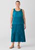 Crushed Silk Tiered Dress