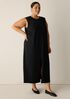 Pima Cotton Stretch Jersey Crew Neck Dress