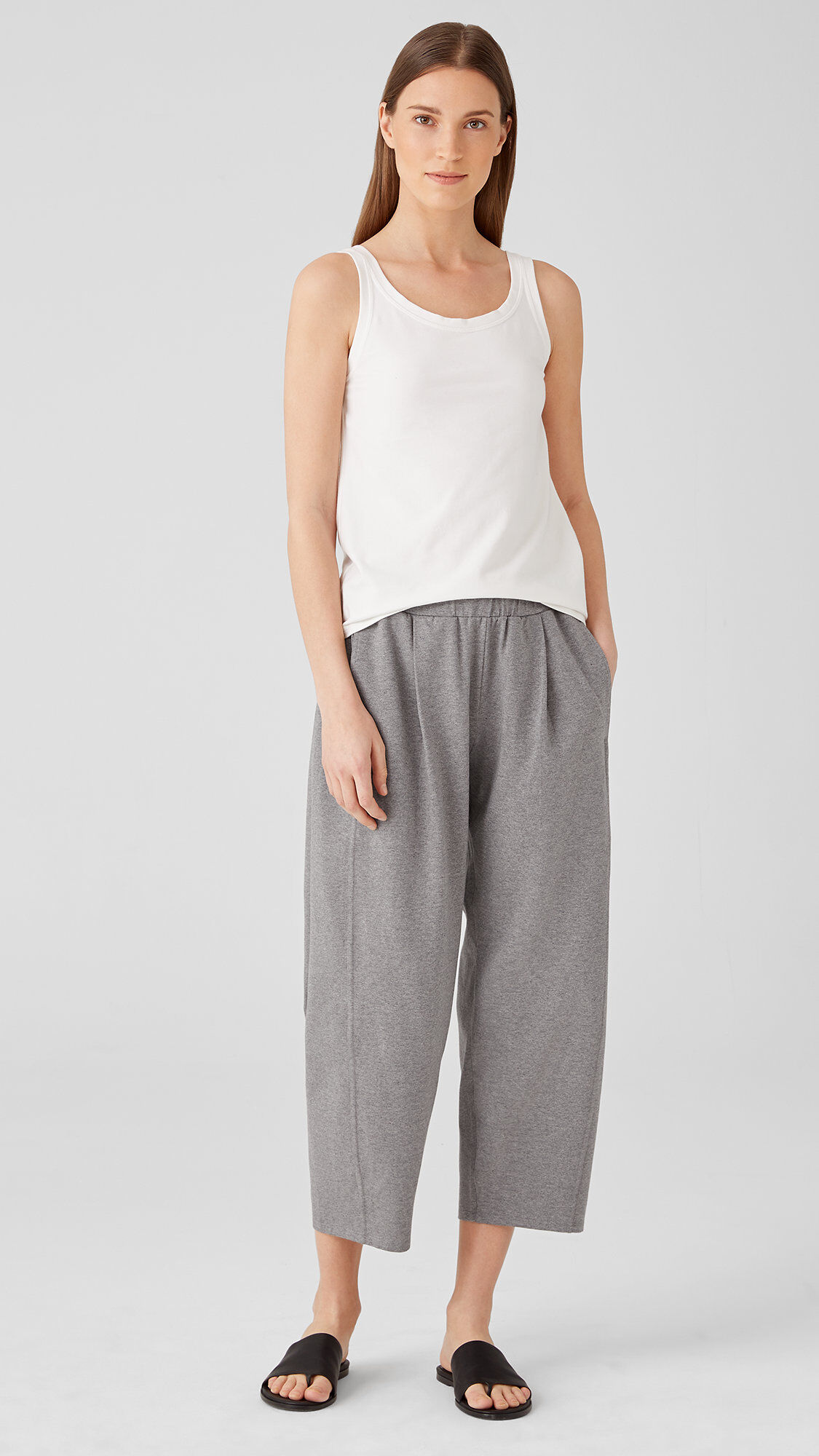 Heathered Organic Cotton Lantern Pant