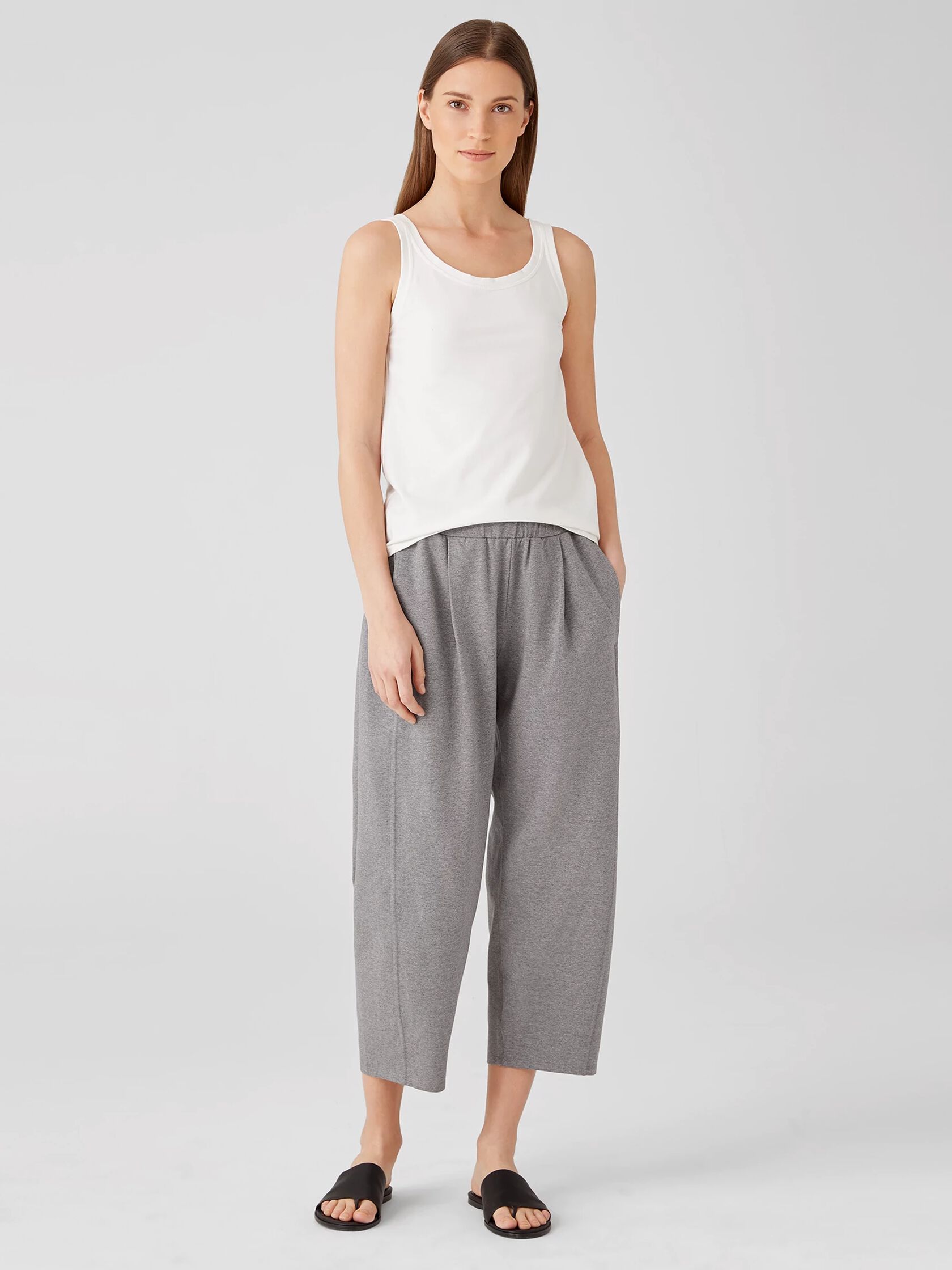 Heathered Organic Cotton Lantern Pant