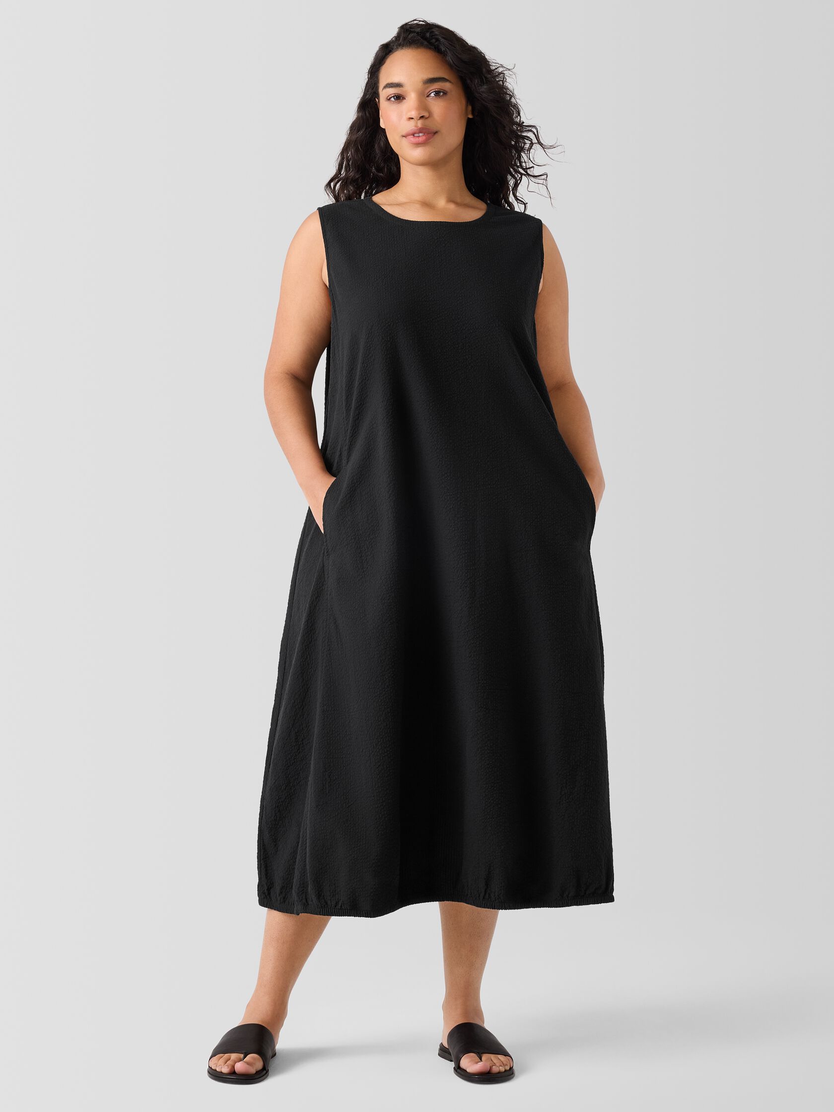 Organic Cotton Ripple Lantern Dress