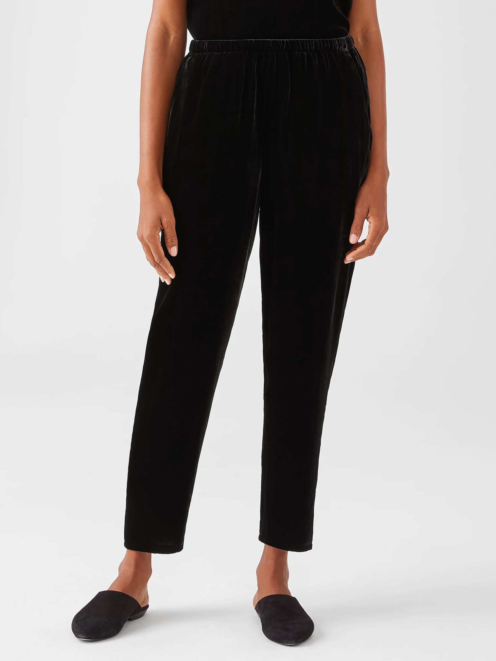 Velvet Tapered Ankle Pant