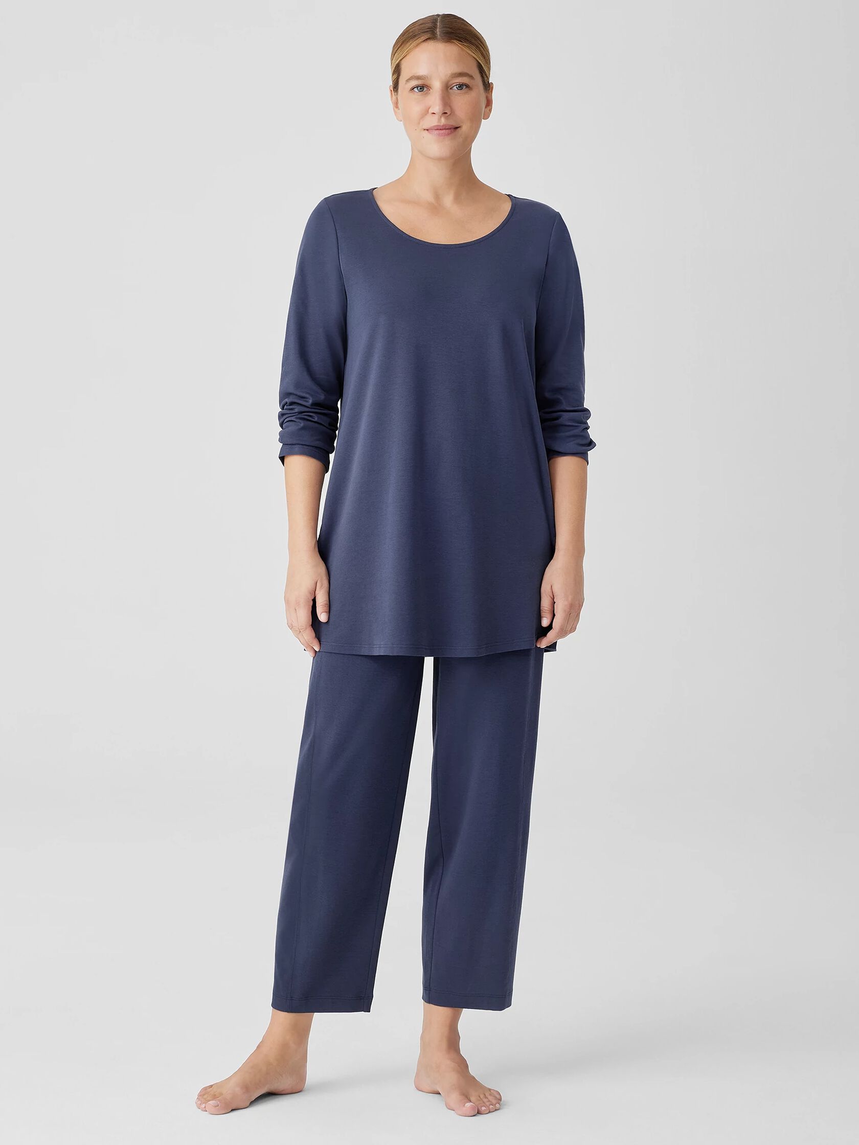 Organic Cotton Interlock Long Sleep Top