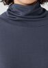 Cozy Brushed Terry Hug Funnel Neck Long Top