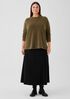 Boiled Wool Jersey A-Line Skirt