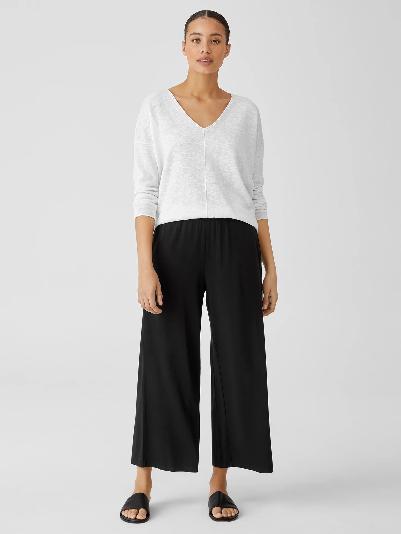 Fine Jersey Wide-Leg Pant