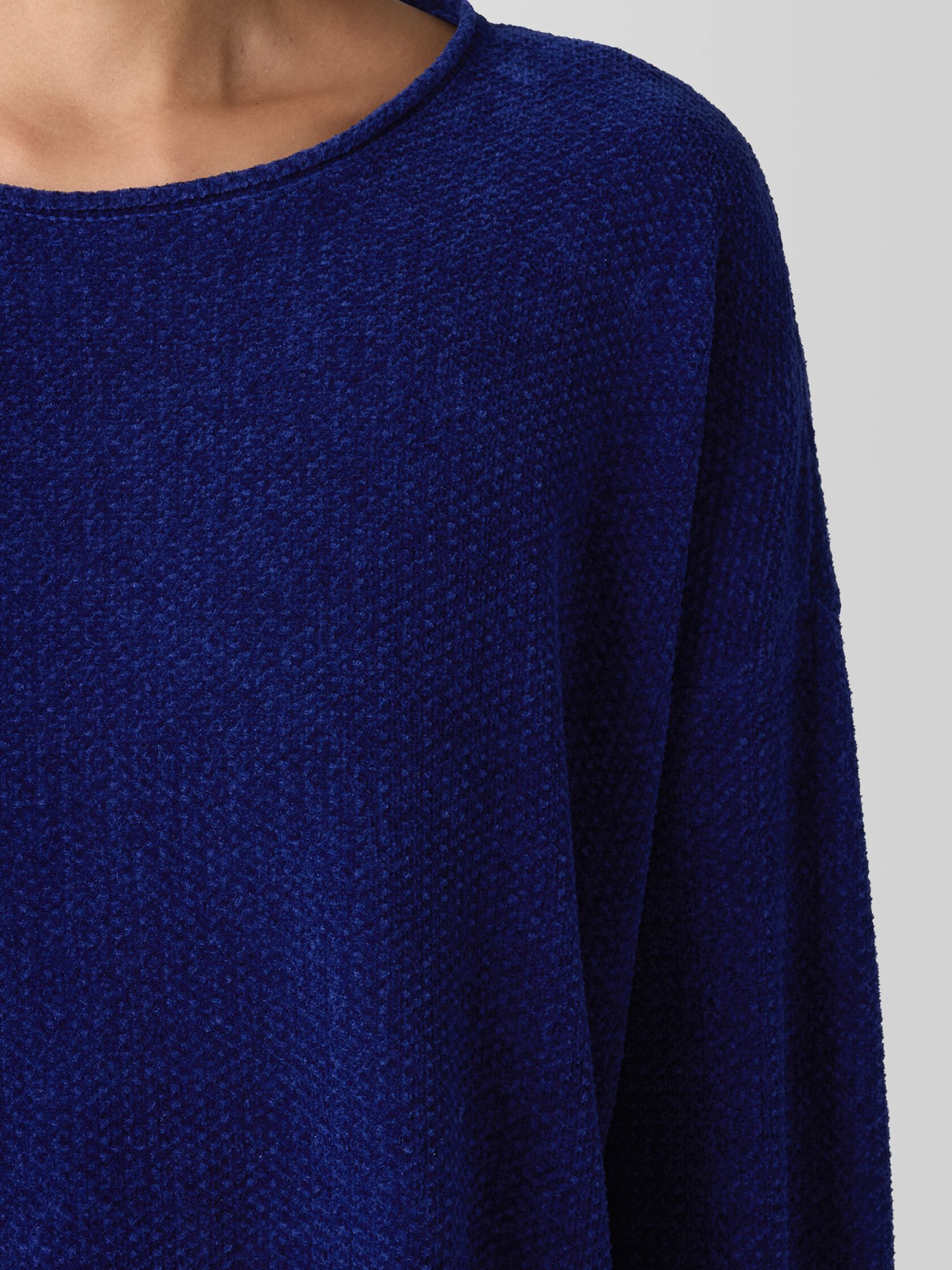 Organic Cotton Chenille Jewel Neck Top