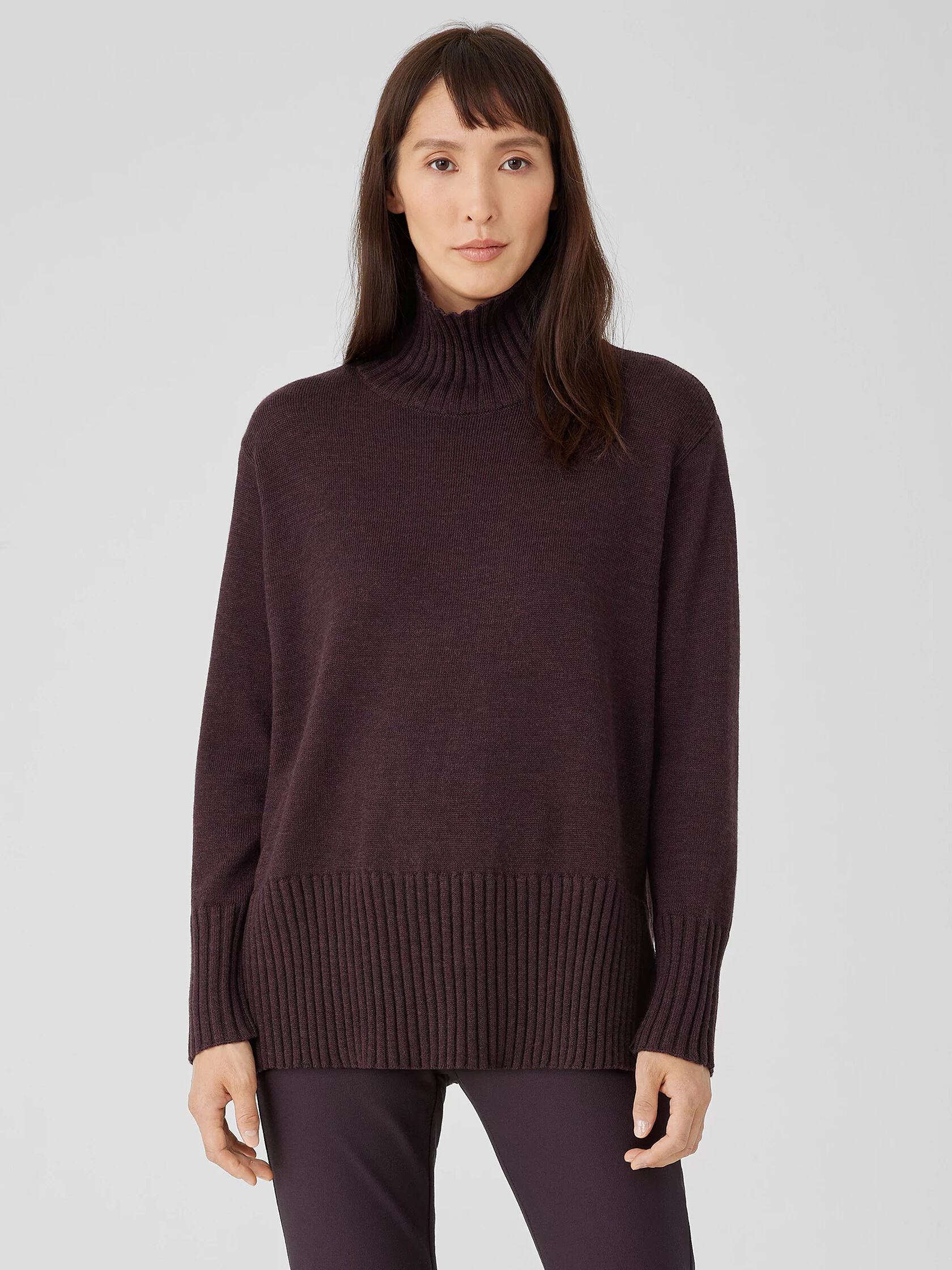 Merino Jersey Turtleneck in Regenerative Wool